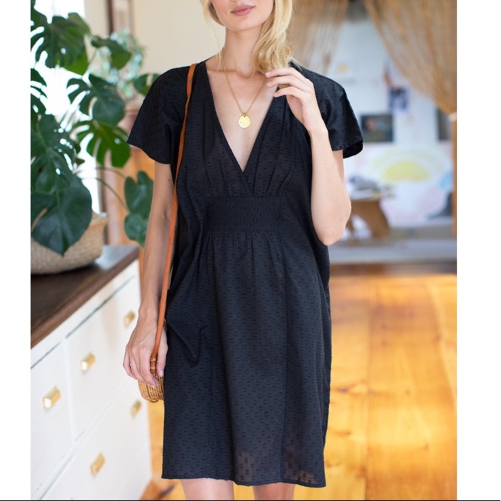Emerson Fry Francina Caftan Shortie- Black Dots